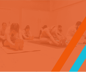 orange banner about why yoga and pilates are good for you